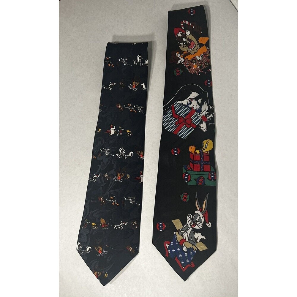 Looney Tunes Mania Tie 1995 Lot Of 2 Vintage
